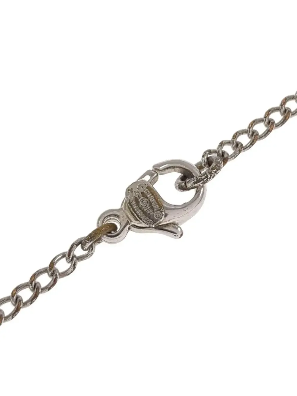 Chanel Cc Logo Pendant Necklace Silver- #357880C60B